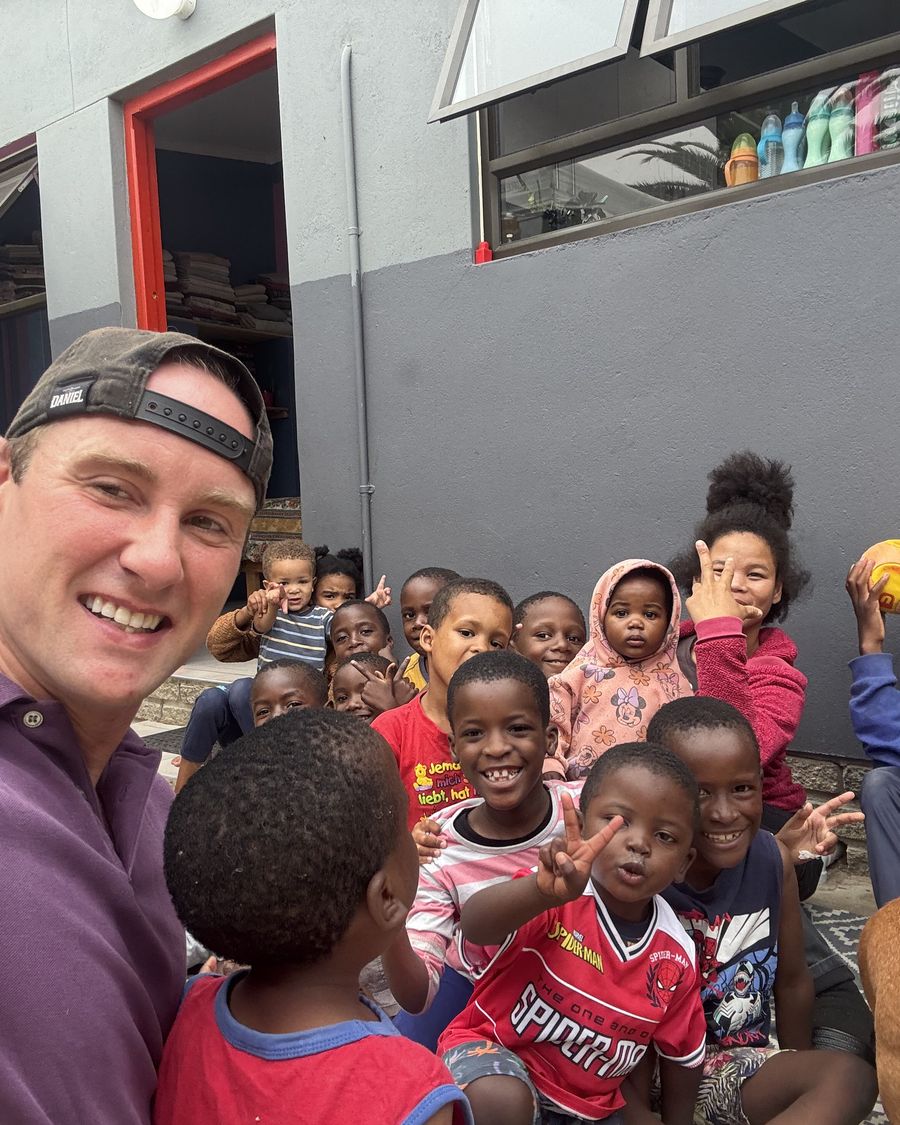 With children in Namibia